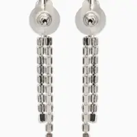 Набор 2 пред-а: серьги, колье "Вечерний шик" лепестки, цвет бело-тёмно-синий в серебре Набор 2 пред-а: серьги, колье "Вечерний шик" лепестки, цвет бело-тёмно-синий в серебре