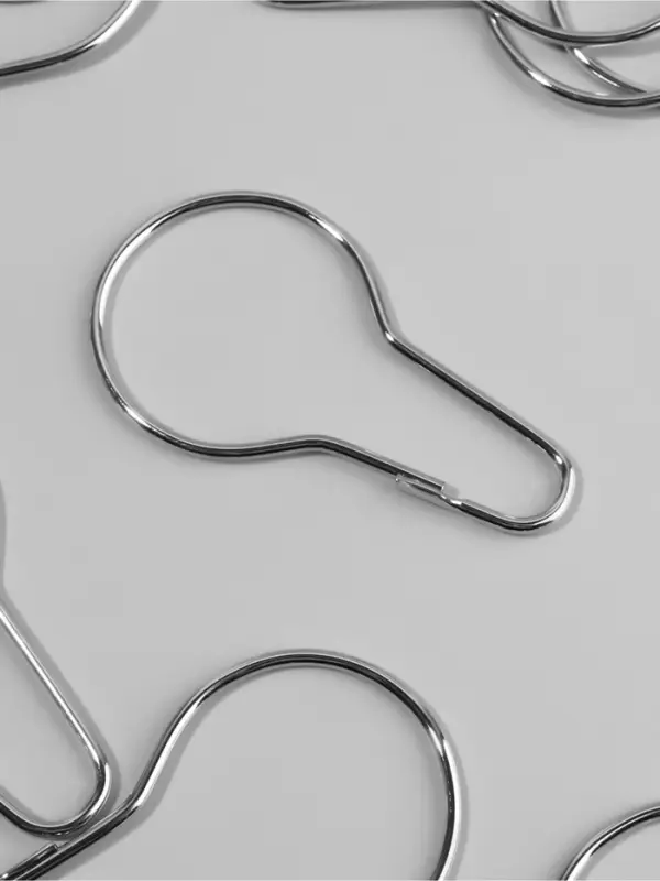 Крючок для штор, 6.8&times;3.8&times;0.2 см, 20 шт., цвет серебряный