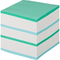 Блок для записей  на склейке 9х9х9 цветной 65-80 г