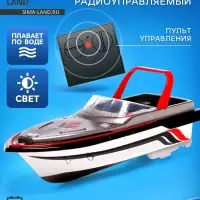 Катер радиоуправляемый Mini Boat, работает от аккумулятора, цвет красный
