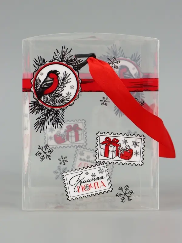 Коробка подарочная, складная из PVC &laquo;Счастья в Новом году&raquo;, 12&times;15&times;12 см