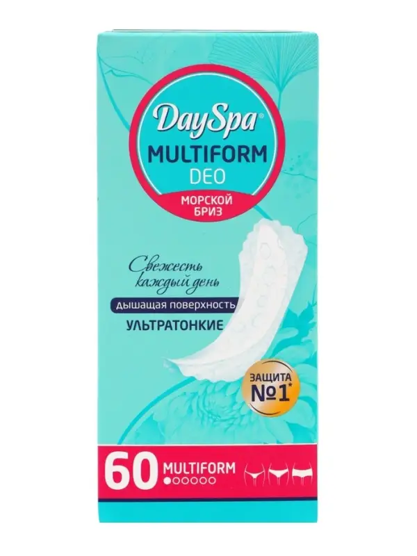 Прокладки ежедневные Day Spa, мультиформ, аромат морской бриз, ультратонкие, 60 шт.