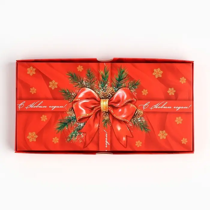 Коробка для шоколада «С Новым годом!», с окном, 16.4 х 8.4 х 1.7 см Коробка для шоколада «С Новым годом!», с окном, 16.4 х 8.4 х 1.7 см