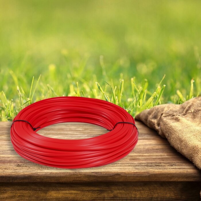 Ротанг искусственный гладкий 7 мм 100 м полутрубка (красный) Ротанг искусственный гладкий 7 мм 100 м полутрубка (красный)