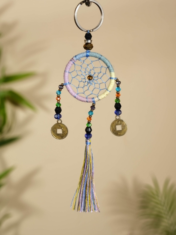 Брелок Брелок "Ловец снов" 4х15 см. разноцветный