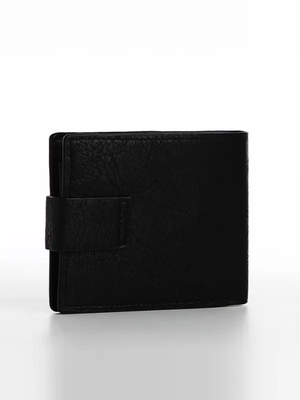 Портмоне мужское &laquo;Сахир&raquo;, на магните, отдел для купюр, для карт, для монет, чёрное