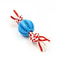 Игрушка собак канатная "2 узла с мячом TPR" до 50 г, до 20 см