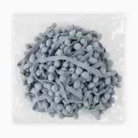 Тесьма декоративная с помпонами, 25&plusmn;5 мм, 8&plusmn;0.5 м, серая