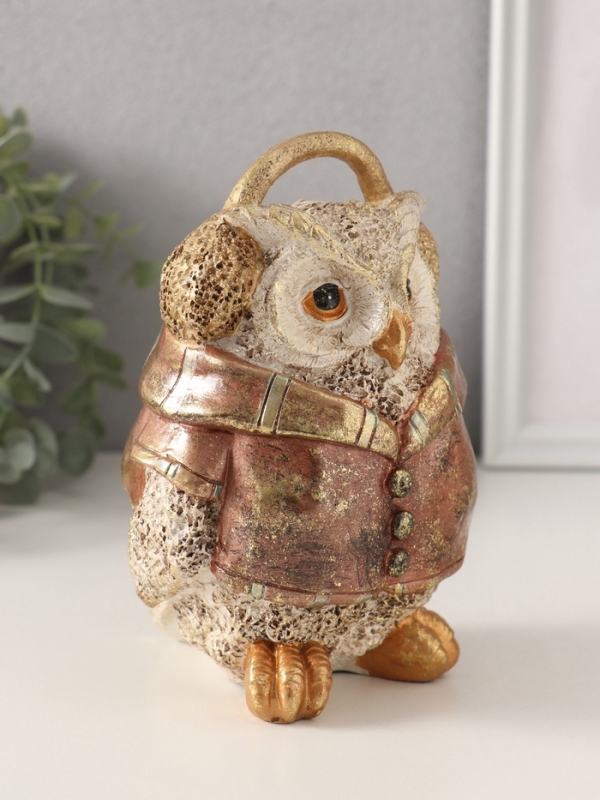 Сувенир полистоун Сувенир полистоун "Сова в куртке и наушниках" 11х11х16,5 см