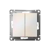 ATLASDESIGN 2-клавишный ПЕРЕКЛЮЧАТЕЛЬ, сх.6/2, 10АХ, быстрозажимные клеммы, ЖЕМЧУГ