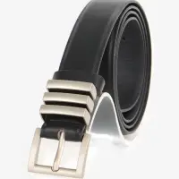 Ремень женский, 110&times;2.8 см, прямоугольная пряжка металл, серебристая, чёрный