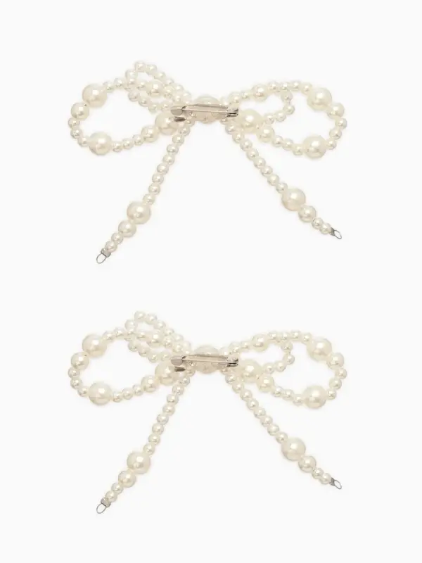 Обвес на штаны  Обвес на штаны "Бантики", цвет белый в серебре