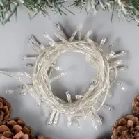 Гирлянда &laquo;Нить&raquo; 5 м, IP20, прозрачная нить, 50 LED, 8 режимов, 220 В, свечение мульти