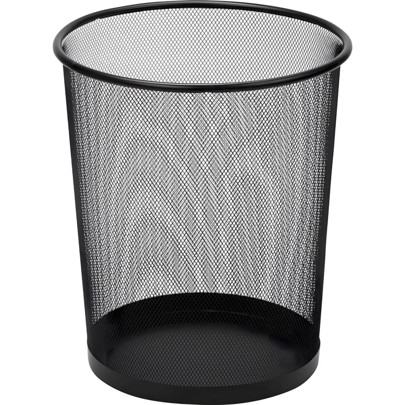Корзина для мусора круглая Luscan метал cетка 18 л черная