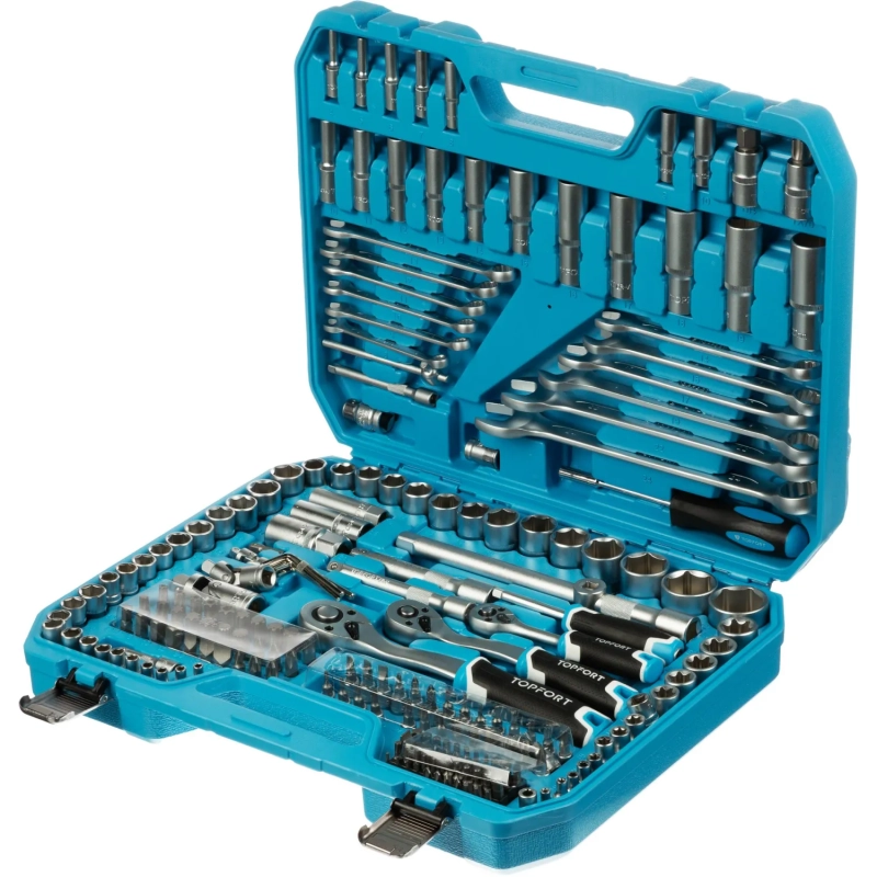 Набор инструмента Topfort 219 предмета 1/2, 3/8 и 1/4