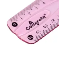 Линейка силиконовая Calligrata, 30 см, гибкая, двухсторонняя шкала, МИКС