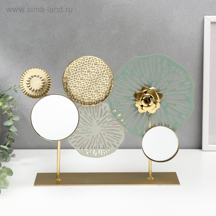 Сувенир металл с зеркалом  Сувенир металл с зеркалом "Космические цветы" 27,5х37х9 см