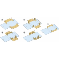 Короб архивный складной Attache А4, 200мм, синий
