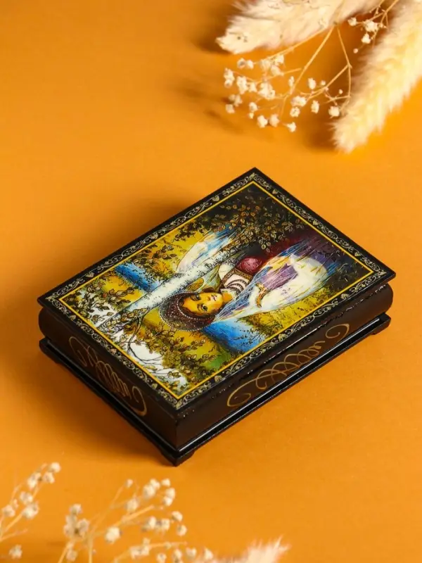 Шкатулка «Русская красавица», 10×14 см, лаковая миниатюра