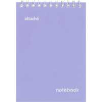 Блокнот Attache Акварель гребень картон А6 40л фиолет
