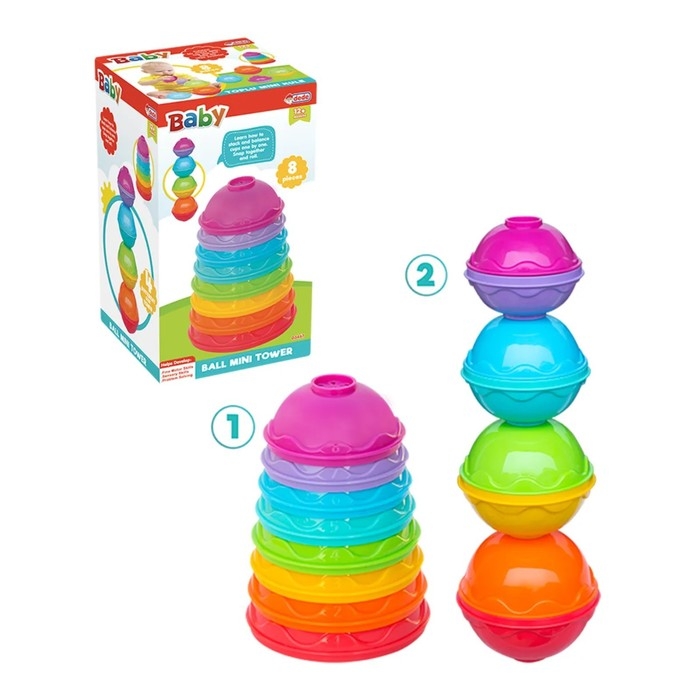 Логическая пирамидка 4 в 1, тарелочки, шарики Логическая пирамидка 4 в 1, тарелочки, шарики