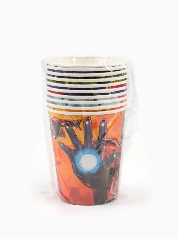 Стакан бумажный одноразовый &laquo;С Днем Рождения!&raquo;, 250 мл, 10 штук, Мстители