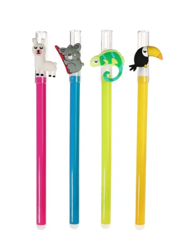 Ручка гелевая - прикол, Calligrata «Тропические обитатели», МИКС