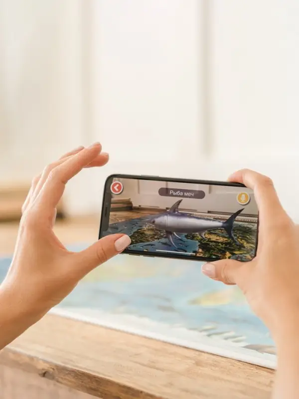 Карта Мира интерактивная, для детей &laquo;Животный и растительный мир Земли&raquo;, 101&times;69 см, ламинированная