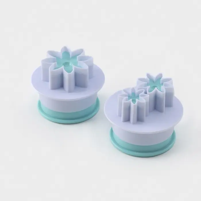 Плунжеры кондитерские Доляна &laquo;Цветы&raquo;, набор 2 шт., пластик, белые