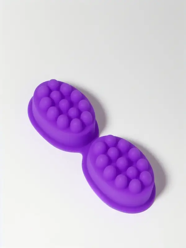 Форма для льда, для массажа головы, 2 шт., 8.3&times;6&times;3.7 см, силиконовая, сиреневая