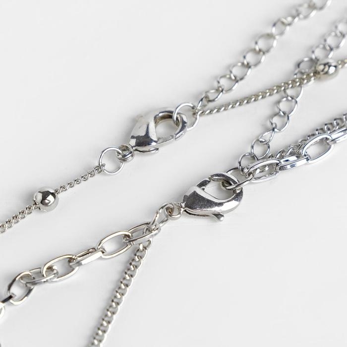 Кулон «Цепь» крест с жемчугом, цвет белый в серебре, L=60 см Кулон «Цепь» крест с жемчугом, цвет белый в серебре, L=60 см