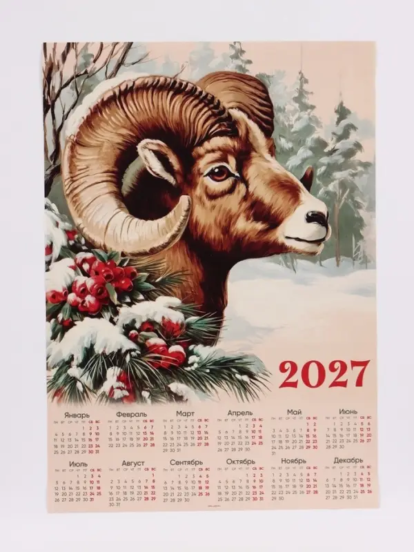 Календарь 2027, настенный, А1 &laquo;Ретро&raquo;