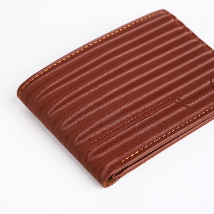 Портмоне мужское без застёжки, для купюр, для карт, цвет коричневый Портмоне мужское без застёжки, для купюр, для карт, цвет коричневый