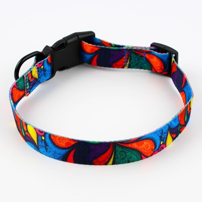 Ошейник «Невозможно слиться с улицей», застёжка - фастекс, 2.5 см, 40-55 см Ошейник «Невозможно слиться с улицей», застёжка - фастекс, 2.5 см, 40-55 см
