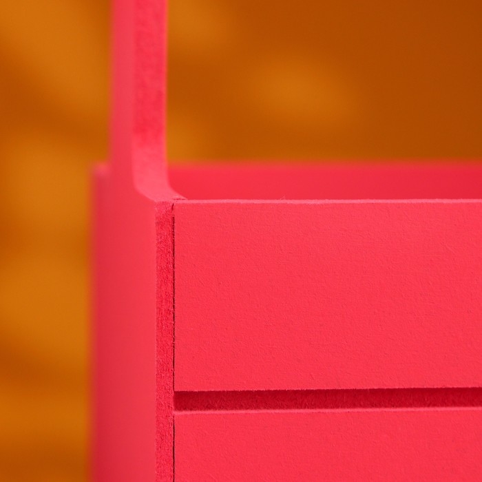 Ящик - кашпо деревянный 25х15х30  Ящик - кашпо деревянный 25х15х30 "Любимой Маме" Красный