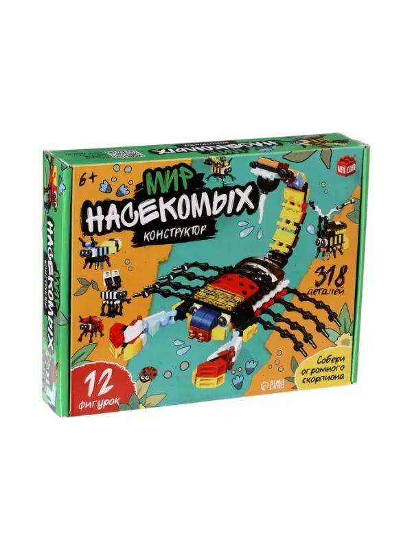 UNICON Конструктор UNICON Конструктор "Мир Насекомых", 12 в 1