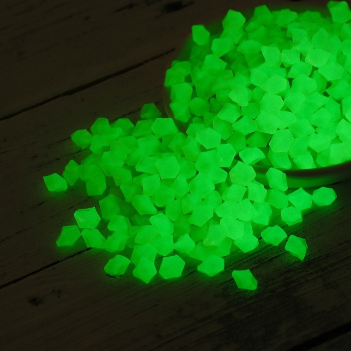 Декоративная крошка для аквариума, светящиеся, 9 - 13 мм, 500 г, желтая Декоративная крошка для аквариума, светящиеся, 9 - 13 мм, 500 г, желтая