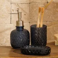 Аксессуары для ванной SL Home, 3 предмета, дозатор, мыльница, стакан