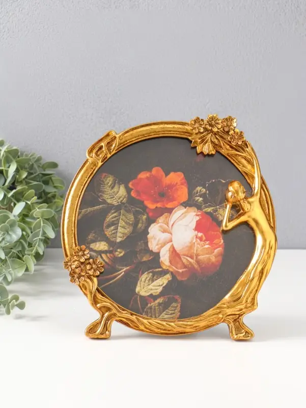 Фоторамка полистоун 18х20 см "Девочка и дерево" золото 3х21х24 см