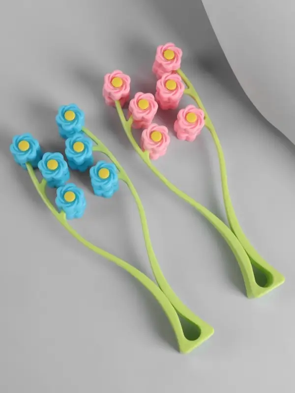 Массажёр для лица &laquo;Букет&raquo;, 22.5&times;6.5&times;3.5 см, 12 роликов, МИКС