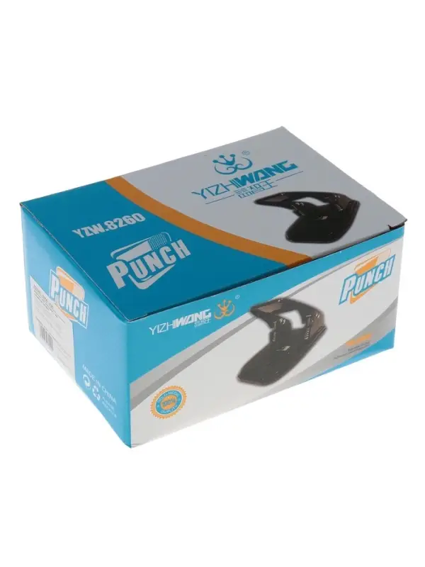 Дырокол на 30 листов, большой, металлический, с металлической линейкой, МИКС