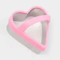 Формы для печенья KONFINETTA &laquo;Сердце&raquo;, набор 3 шт., металл, розовые