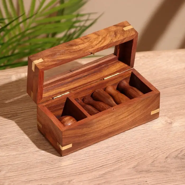 Игра настольная &laquo;Боулинг&raquo;, 15&times;6&times;7 см, дерево шишам