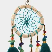 Брелок "Ловец снов" 17 см, цв. бирюзовый Брелок "Ловец снов" 17 см, цв. бирюзовый