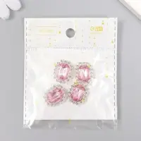 Декор для творчества металл "Медальон восьмиугольный" нежно-розовый кристалл стразы 2х1,5см Декор для творчества металл "Медальон восьмиугольный" нежно-розовый кристалл стразы 2х1,5см