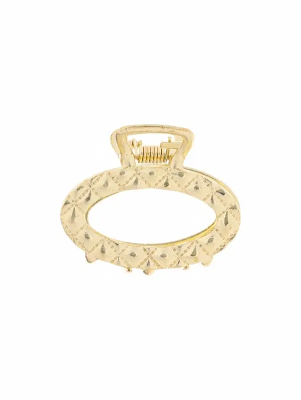 Крабик для волос &laquo;Карэн&raquo;, овал, 4 см, золотистый