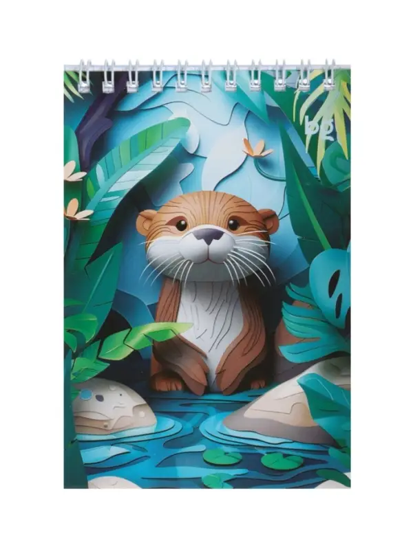 Блокнот BG. Paper art, 40 листов, А6, в клетку, на гребне, обложка из мелованного картона, МИКС