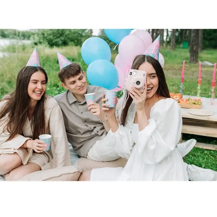 Колпак бумажный Happy Birthday, (набор 6 шт) Колпак бумажный Happy Birthday, (набор 6 шт)