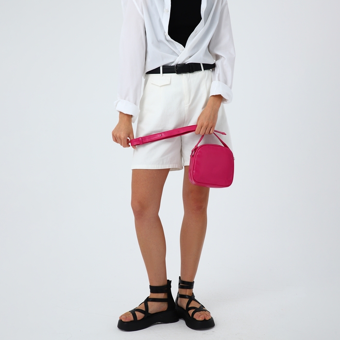 Сумка кросс-боди на молнии, цвет розовый Сумка кросс-боди на молнии, цвет розовый