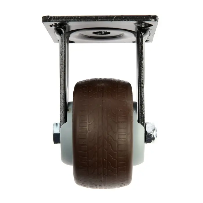 Колесо для транспортных тележек ТУНДРА, d=100 мм, на площадке, покрытие TPR=